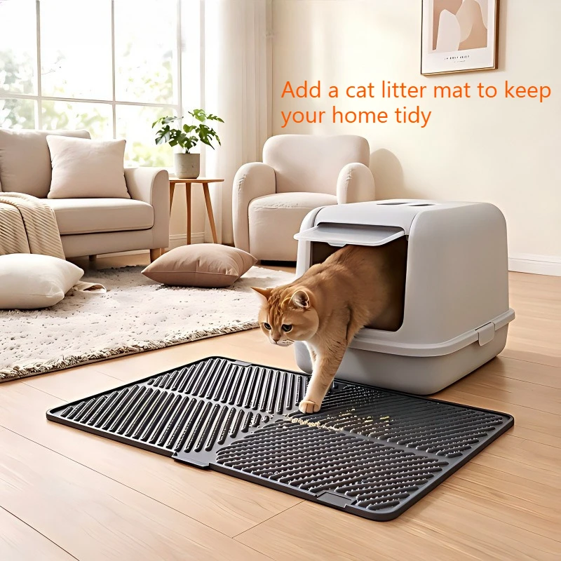 Foldable Silicone Cat Litter Trapping Mat, , Prevents Litter Tracking, Easy Clean Pet Floor Protector Mat
Foldable Silicone Cat Litter Trapping Mat, , Prevents Litter Tracking, Easy Clean Pet Floor Protector Mat