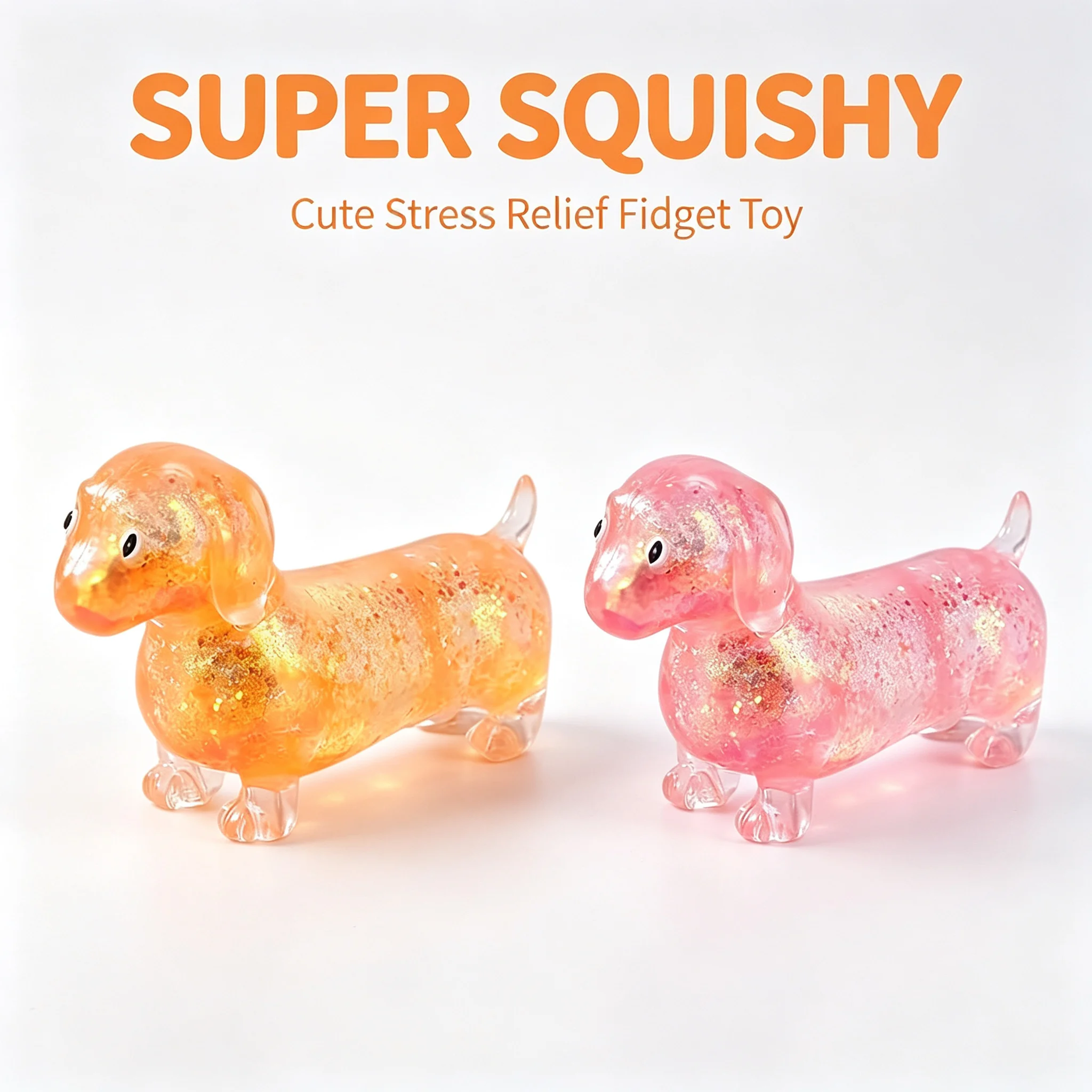 2 sequined glitter dachshund squeeze toys, slow rebound soft dog stress relief toys, sensory soothing toys suitable for relieving anxiety, perfect for sending a small gift and class prizes in random colors
2 sequined glitter dachshund squeeze toys, slow rebound soft dog stress relief toys, sensory soothing toys suitable for relieving anxiety, perfect for sending a small gift and class prizes in random colors
