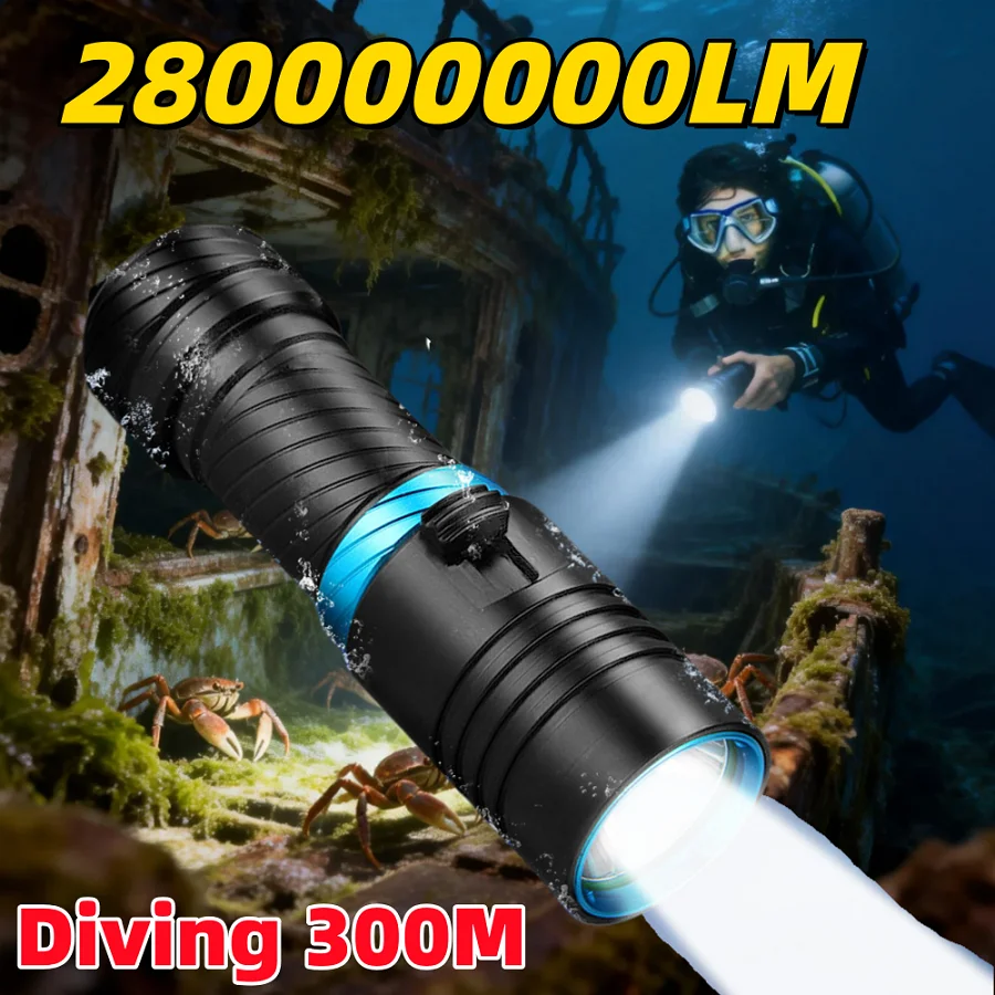 Ультраяркие светодиодные фонари для дайвинга, перезаряжаемые, водонепроницаемые, 300 м, портативные, для морской рыбалки и исследований
Ультраяркие светодиодные фонари для дайвинга, перезаряжаемые, водонепроницаемые, 300 м, портативные, для морской рыбалки и исследований