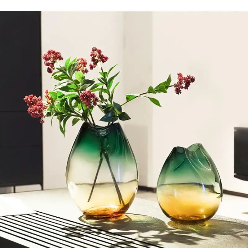 Transparent Gradient Glass Vase Hydroponic Flower Pots Desk Decoration Artificial Decorative Floral Arrangement
Transparent Gradient Glass Vase Hydroponic Flower Pots Desk Decoration Artificial Decorative Floral Arrangement