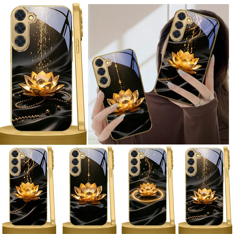 Lucky Lotus Flower Pattern For Samsung Galaxy S26 S20 FE S21 Ultra S23 Plus S24 Ultra S25 S21 S22+ Plus Golden glass phone case
Lucky Lotus Flower Pattern For Samsung Galaxy S26 S20 FE S21 Ultra S23 Plus S24 Ultra S25 S21 S22+ Plus Golden glass phone case