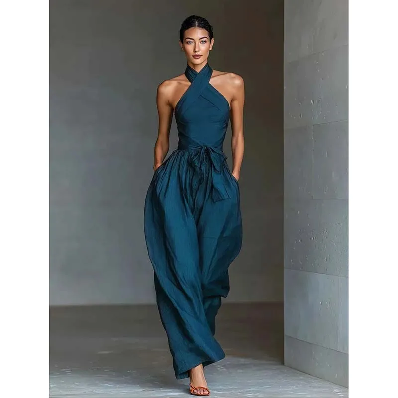Stand Collar High Waist Pockets Romper Summer Sexy Low Cut Sleeveless Bodysuits Casual Elegant Women's Party Vacation Jumpsuits
Stand Collar High Waist Pockets Romper Summer Sexy Low Cut Sleeveless Bodysuits Casual Elegant Women's Party Vacation Jumpsuits