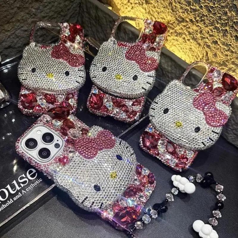 Sanrios Hello Kittys Rhinestone Bling Crystal Phone Case for Iphone 16 12 13 14 15Pro Max X Xs Xr 11 Protective Case Girl Gift
Sanrios Hello Kittys Rhinestone Bling Crystal Phone Case for Iphone 16 12 13 14 15Pro Max X Xs Xr 11 Protective Case Girl Gift