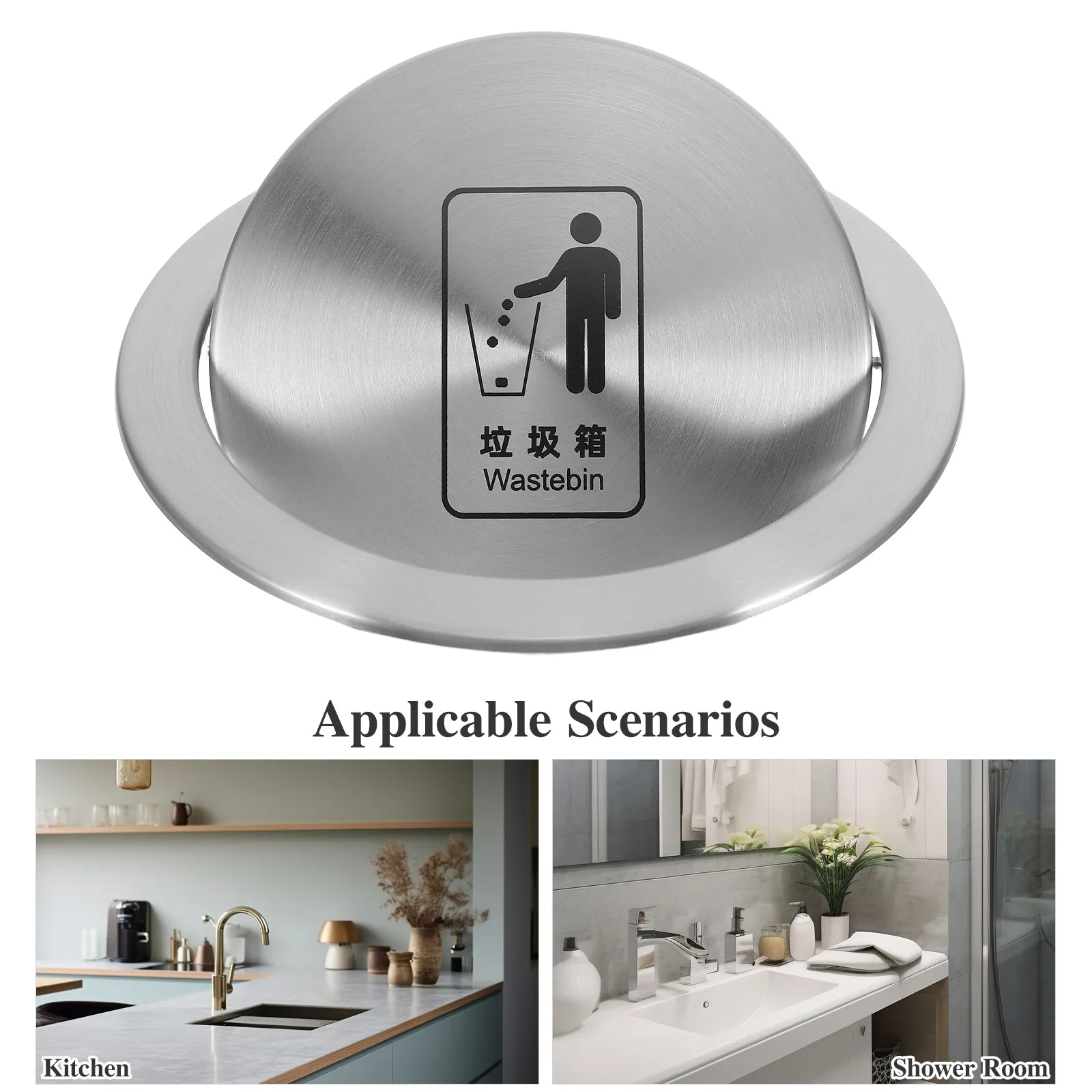 Embedded Stainless Steel Trash Bin Lid Swing Flap Design Recessed Cover for Kitchen Bathroom Office Countertop
Embedded Stainless Steel Trash Bin Lid Swing Flap Design Recessed Cover for Kitchen Bathroom Office Countertop