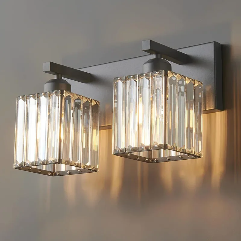 SANDYHA американский минималистичный стиль хрустальные настенные светильники для зеркала переднего освещения ванная комната туалет украшения дома светильники 
SANDYHA американский минималистичный стиль хрустальные настенные светильники для зеркала переднего освещения ванная комната туалет украшения дома светильники