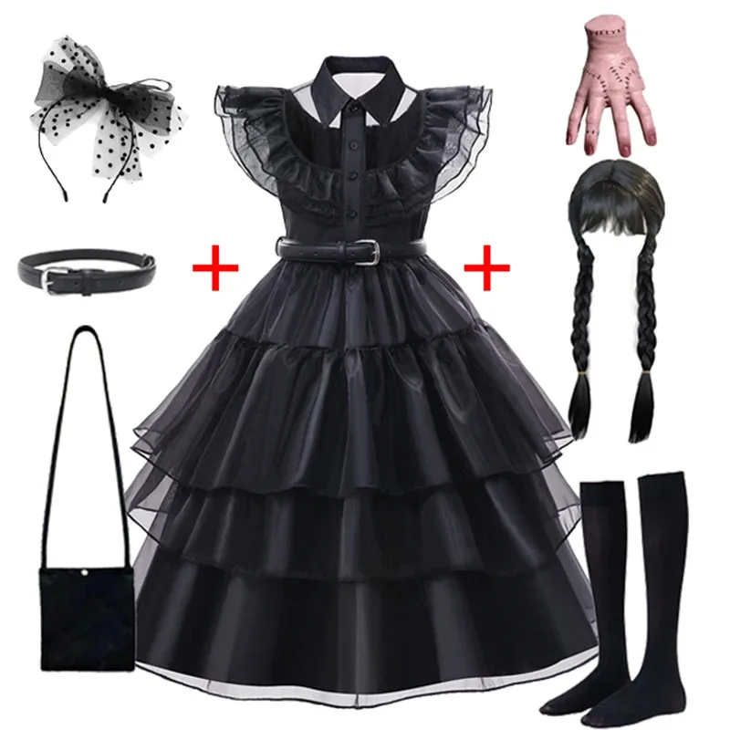 Movie noir girl role-playing costume 3-12 years old gothic elegant dress kids halloween carnival party dress girl party dress
Movie noir girl role-playing costume 3-12 years old gothic elegant dress kids halloween carnival party dress girl party dress