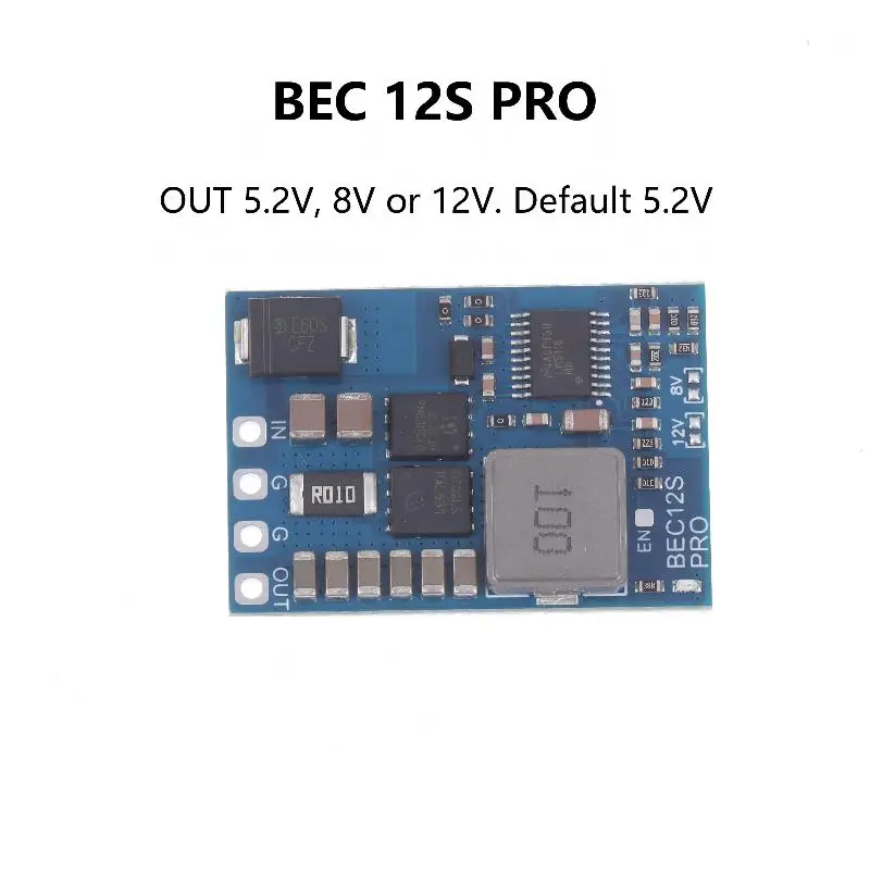 BEC12S-PRO 9-55V TO 5V/8V/12V-5A Voltage Regulator BEC Power Module Output 5V 8V 12V 5A With TVS Protection For RC FPV Drone
BEC12S-PRO 9-55V TO 5V/8V/12V-5A Voltage Regulator BEC Power Module Output 5V 8V 12V 5A With TVS Protection For RC FPV Drone