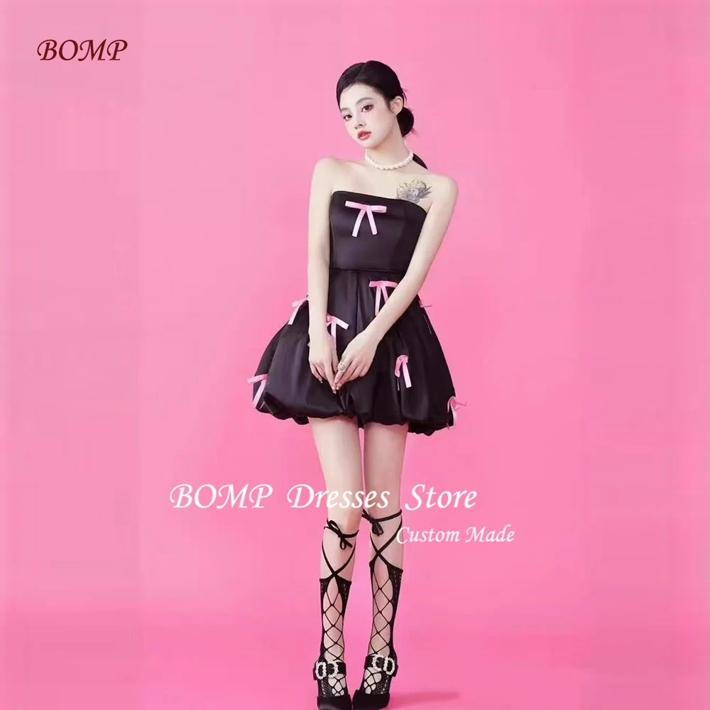 BOMP Mini Black Short Party Prom Dressses Ribbon Korea Photo shoot Wedding Cute Lovely Evening Party Dress Corset Back Customize
BOMP Mini Black Short Party Prom Dressses Ribbon Korea Photo shoot Wedding Cute Lovely Evening Party Dress Corset Back Customize