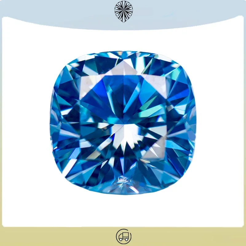 Moissanite Gemstone Cushion Cut Aquamarine Color Lab Grow Diamond for Charms Woman DIY Jewelry Making with GRA Certificate
Moissanite Gemstone Cushion Cut Aquamarine Color Lab Grow Diamond for Charms Woman DIY Jewelry Making with GRA Certificate