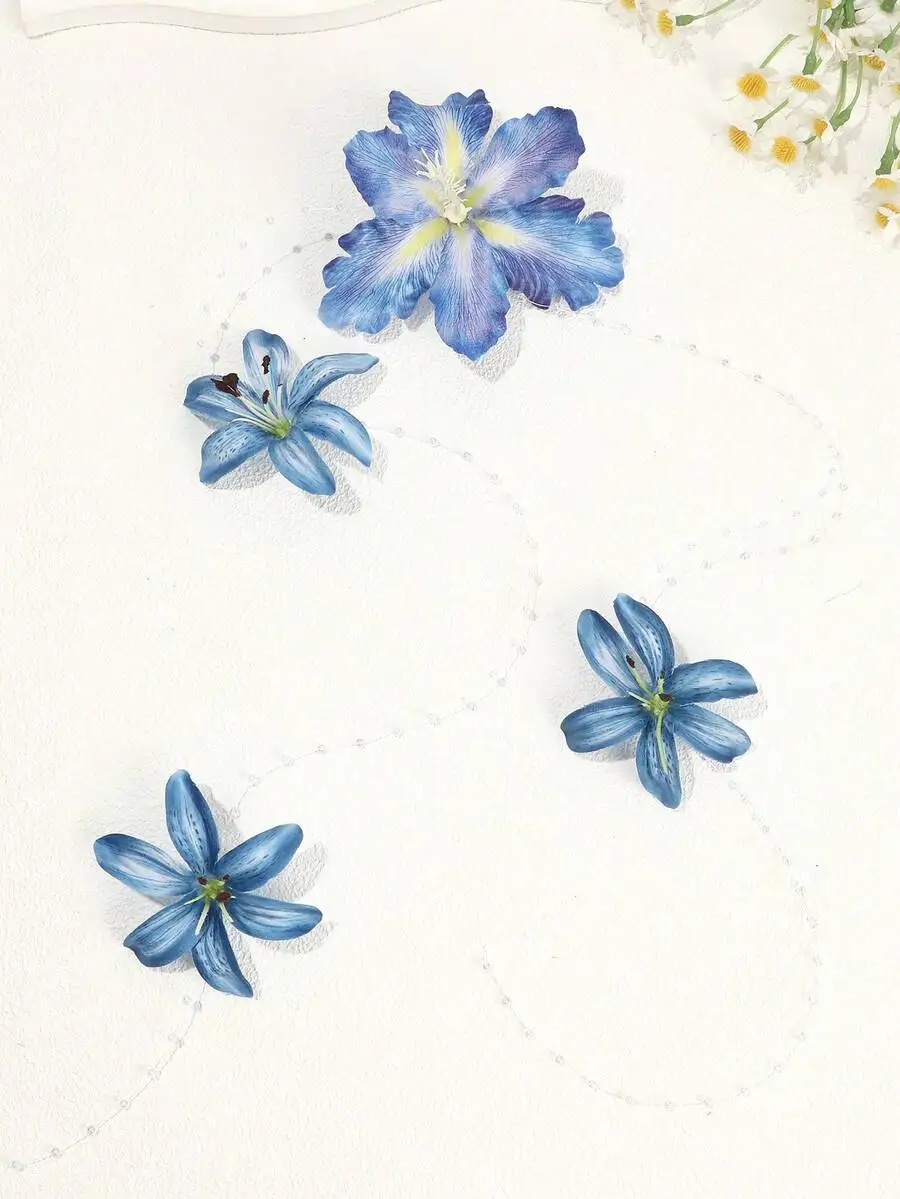 Handcrafted 3D Blue Lily Hair Clip With Delicate Pearl Chain Dangle, Fresh Floral Accent For Beach Days And Everyday Elegance
Handcrafted 3D Blue Lily Hair Clip With Delicate Pearl Chain Dangle, Fresh Floral Accent For Beach Days And Everyday Elegance