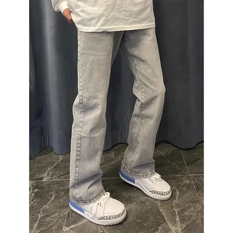 Menswear Clothing 2026 High Street Versatile Jeans Men's Summer Thin Casual Trendy Straight Smoke Gray Micro-pull Baggy Pants
Menswear Clothing 2026 High Street Versatile Jeans Men's Summer Thin Casual Trendy Straight Smoke Gray Micro-pull Baggy Pants