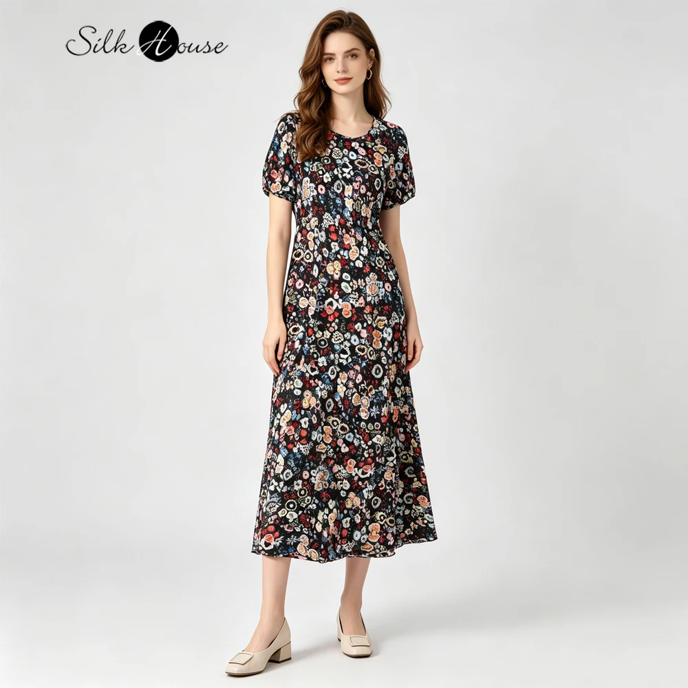 2026 Women's Casual Summer Clothing Oblique Cut 100% Natural Mulberry Silk Double Crepe Round Neck Short Sleeve Fishtail Dress
2026 Women's Casual Summer Clothing Oblique Cut 100% Natural Mulberry Silk Double Crepe Round Neck Short Sleeve Fishtail Dress