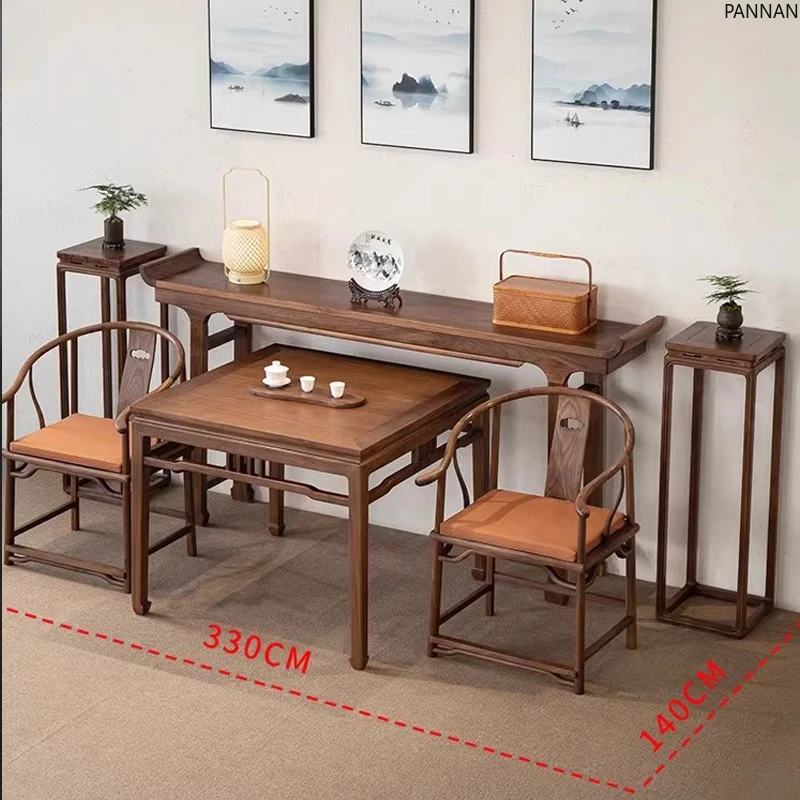 Six-piece set of solid wood eight immortals table rural living room hall shentai table table twelve-piece set
Six-piece set of solid wood eight immortals table rural living room hall shentai table table twelve-piece set