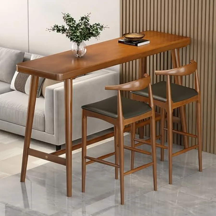 Kitchen Table, Modern Wood Bar Table Set, Narrow Side Table with Footstool, for Living Room, Restaurant, Small Spaces. 63x15.8x
Kitchen Table, Modern Wood Bar Table Set, Narrow Side Table with Footstool, for Living Room, Restaurant, Small Spaces. 63x15.8x