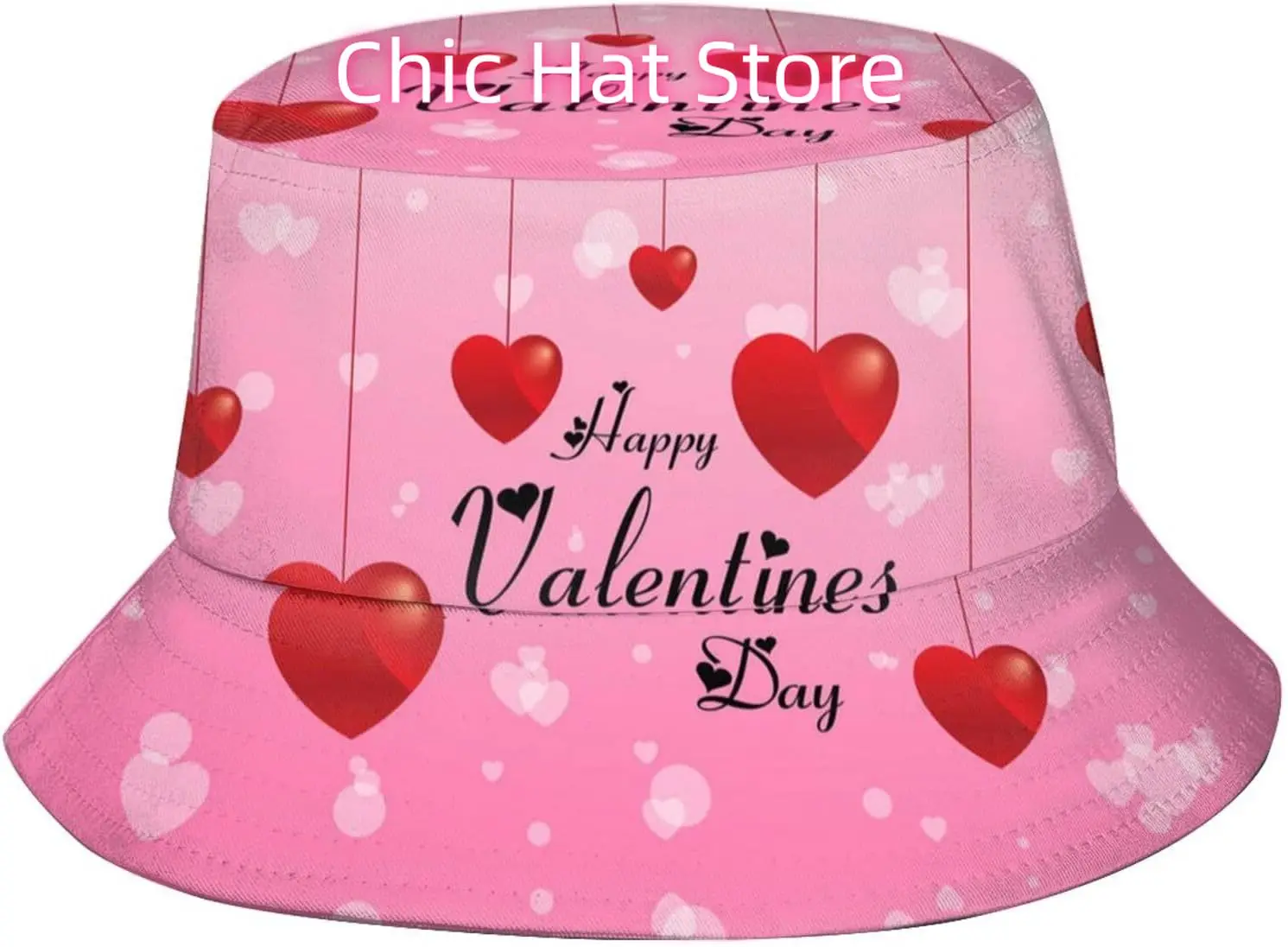 Valentine's Day Hearts Print Bucket Hat Summer Travel Beach Sun Hat Packable Heart Fisherman Cap for Women Men
Valentine's Day Hearts Print Bucket Hat Summer Travel Beach Sun Hat Packable Heart Fisherman Cap for Women Men