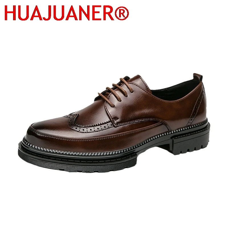 2026 New Leather Shoes for Young Men British Brock Formal Business Increase Casual Black Wedding Groom Lace-up Men's Shoes
2026 New Leather Shoes for Young Men British Brock Formal Business Increase Casual Black Wedding Groom Lace-up Men's Shoes