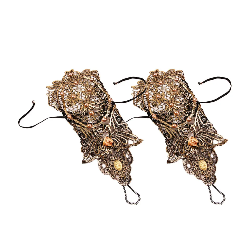 2Pcs Elegant Pearl Lace Wristband Fingerless Gloves Vintage Renaissance Embroidered Soft Lace Arm Sleeves Festival Steampunk
2Pcs Elegant Pearl Lace Wristband Fingerless Gloves Vintage Renaissance Embroidered Soft Lace Arm Sleeves Festival Steampunk