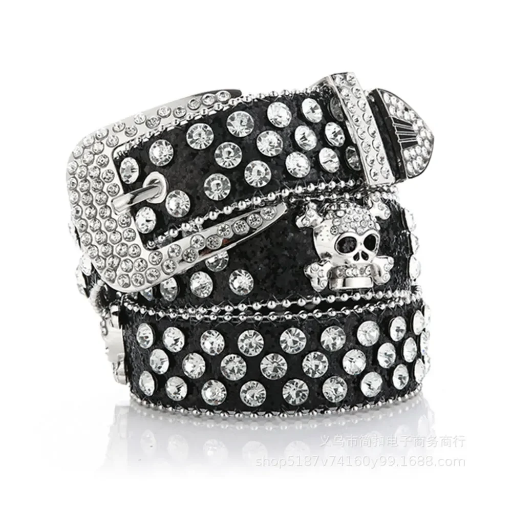 Women's skull rhinestone belt Extended belt Cowboy style outdoor High Qualiyt Diamond belt Western Punk rhinestone Women's belt
Women's skull rhinestone belt Extended belt Cowboy style outdoor High Qualiyt Diamond belt Western Punk rhinestone Women's belt