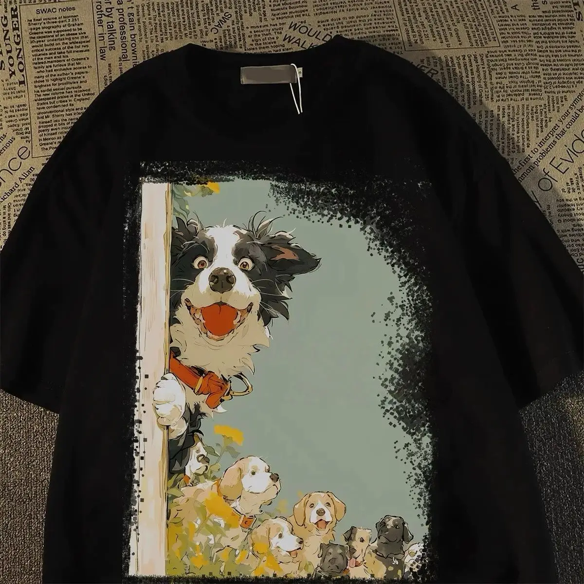 \ Летняя пасторальная футболка в стиле ретро с щенком, хлопковая универсальная футболка с короткими рукавами и принтом, мужские и женские топы T
\ Летняя пасторальная футболка в стиле ретро с щенком, хлопковая универсальная футболка с короткими рукавами и принтом, мужские и женские топы T