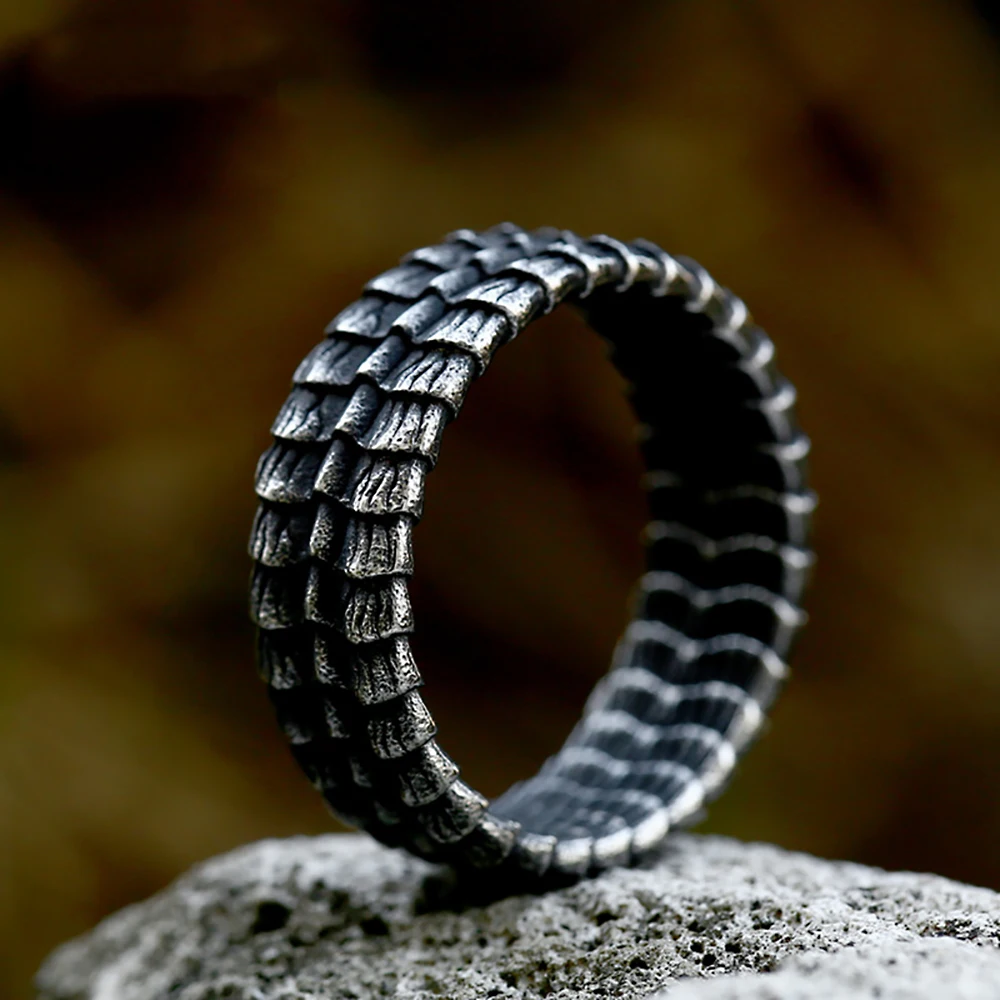 Gothic Vintage Stainless Steel Viking Dragon Scales Rings For Men Women Fashion Nordic Amulet Ring Simple Jewelry Gift Wholesale
Gothic Vintage Stainless Steel Viking Dragon Scales Rings For Men Women Fashion Nordic Amulet Ring Simple Jewelry Gift Wholesale
