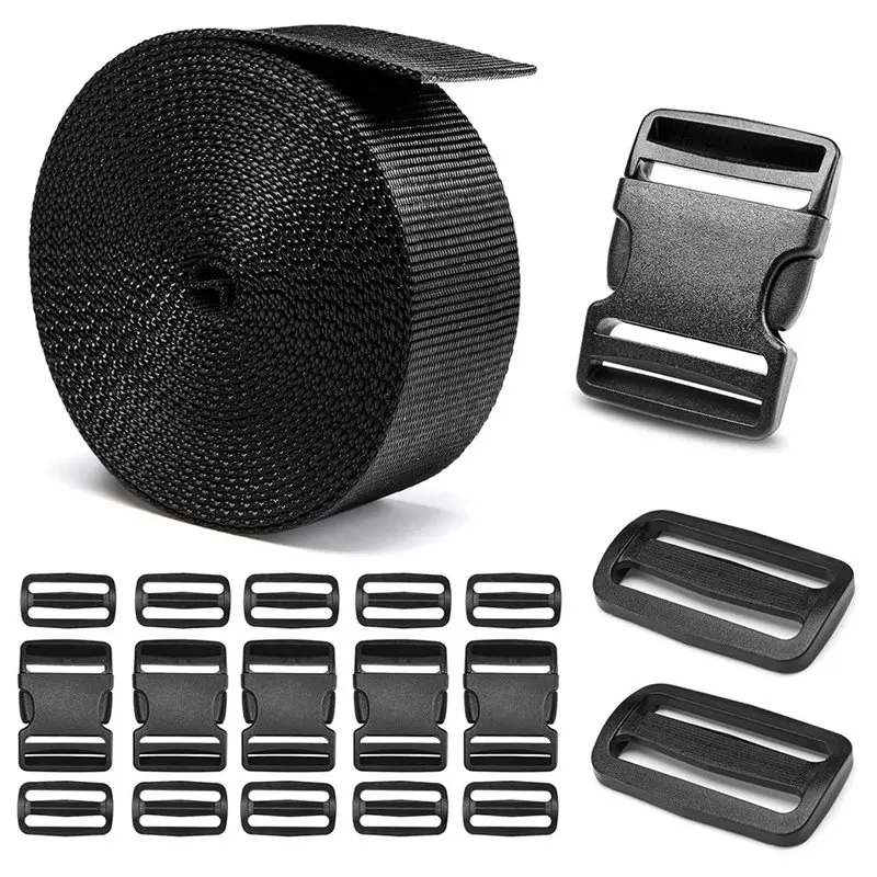 A64Z 2" Heavy Duty Buckle Straps Thick Nylon Webbing Set Side Release Plastic Buckles
A64Z 2" Heavy Duty Buckle Straps Thick Nylon Webbing Set Side Release Plastic Buckles