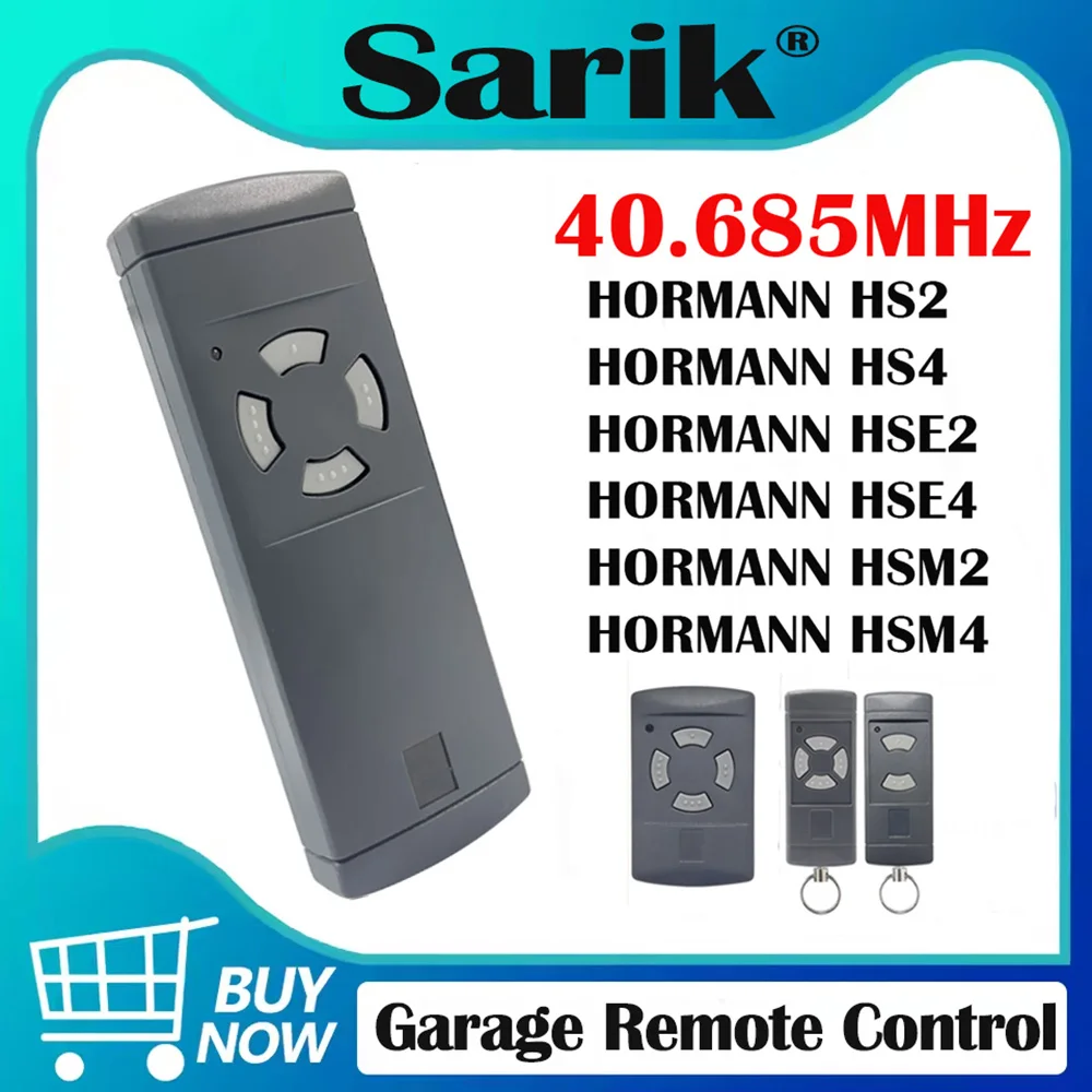 HORMANN Garage Door Remote Control Replacement 40.685MHz Compatible with HSM2 HSM4 HSE2 HSE4 HS2 HS4 Grey Button
HORMANN Garage Door Remote Control Replacement 40.685MHz Compatible with HSM2 HSM4 HSE2 HSE4 HS2 HS4 Grey Button