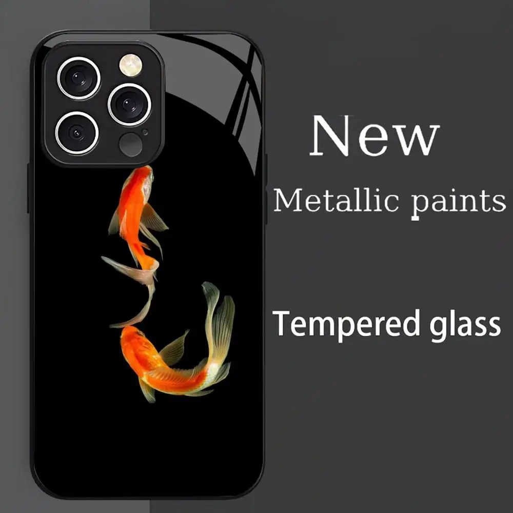 Cool Koi Fish Print black Tempered Glass PhoneCase For iPhone17 16 15 14 13 12 11Pro Max Anti-Scratch Protective Chunky Durable
Cool Koi Fish Print black Tempered Glass PhoneCase For iPhone17 16 15 14 13 12 11Pro Max Anti-Scratch Protective Chunky Durable