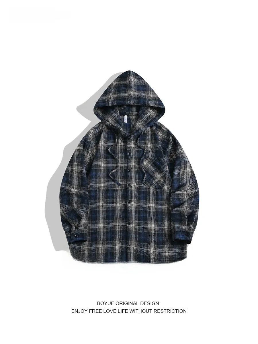 Boyue Long Sleeve Plaid Hooded Shirt Unisex Streetwear Vintage Casual Outerwear Youth Fashion Autumn Season Regular Fit Butto...
Boyue Long Sleeve Plaid Hooded Shirt Unisex Streetwear Vintage Casual Outerwear Youth Fashion Autumn Season Regular Fit Butto...