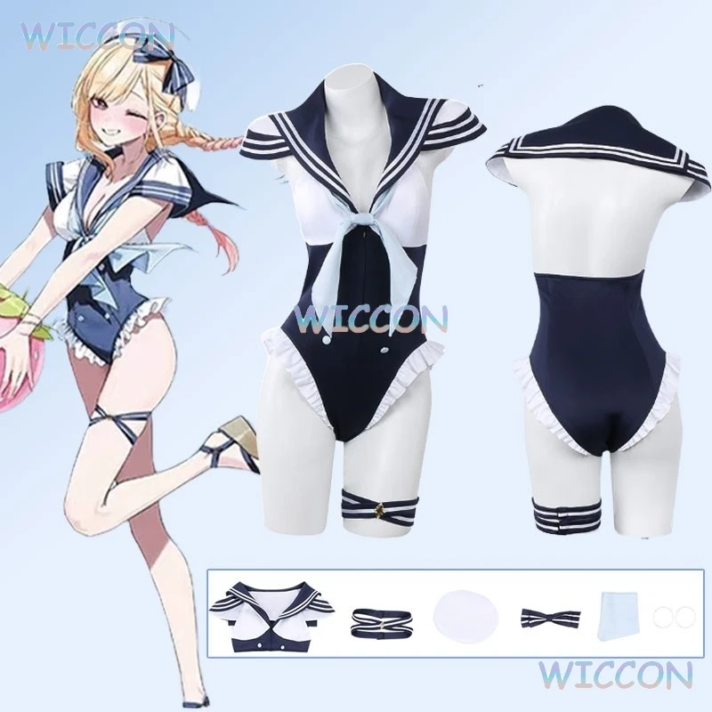 Anime My Dress-Up Newly Cosplay Costume Wig Darling Kitagawa MarinKitagawa Marin Navy Style Swimsuit Hat Headwear Suits
Anime My Dress-Up Newly Cosplay Costume Wig Darling Kitagawa MarinKitagawa Marin Navy Style Swimsuit Hat Headwear Suits