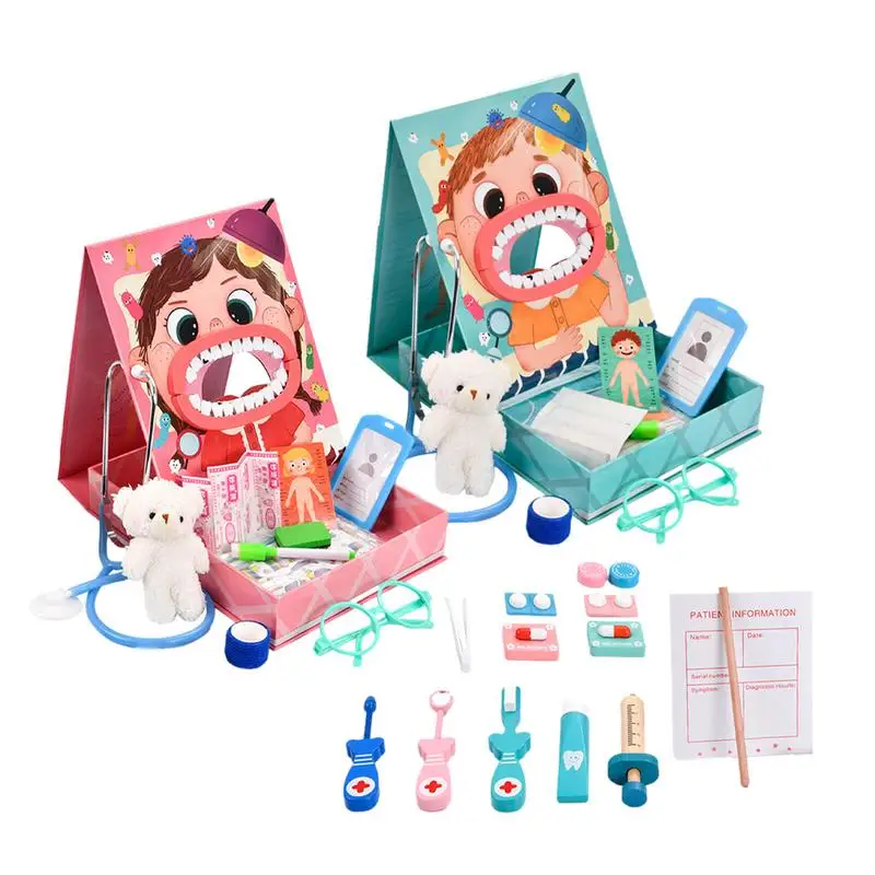 Wooden Dentist Pretend Play Set Kid's Simulation Dentist Toy Realistic Design Indoor Activity Set for School Camping Home Car
Wooden Dentist Pretend Play Set Kid's Simulation Dentist Toy Realistic Design Indoor Activity Set for School Camping Home Car