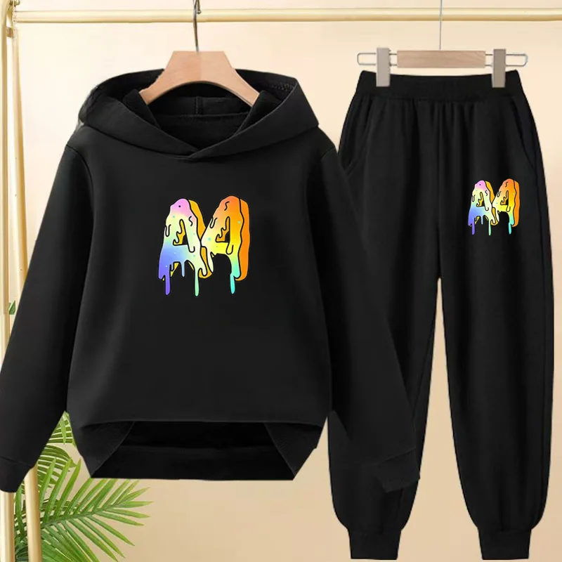 Children 2 Piece 3-12 Age Boy Girl Leisure Colored Letters Outerwear Hoodie+Trousers Pullover Hooded Autumn Winter Sportswear
Children 2 Piece 3-12 Age Boy Girl Leisure Colored Letters Outerwear Hoodie+Trousers Pullover Hooded Autumn Winter Sportswear