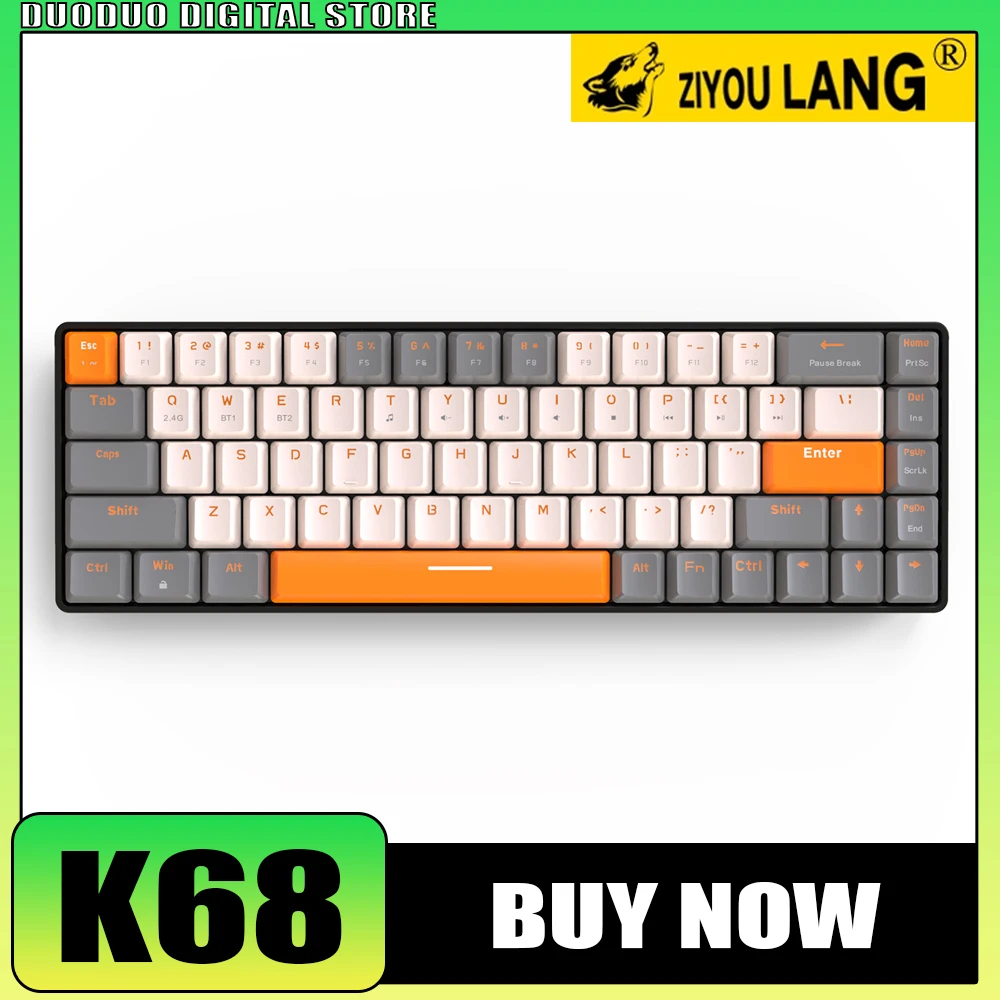 Клавиатура Freewolf K68 Беспроводная Механическая с поддержкой Bluetooth, USB Type-C
Клавиатура Freewolf K68 Беспроводная Механическая с поддержкой Bluetooth, USB Type-C