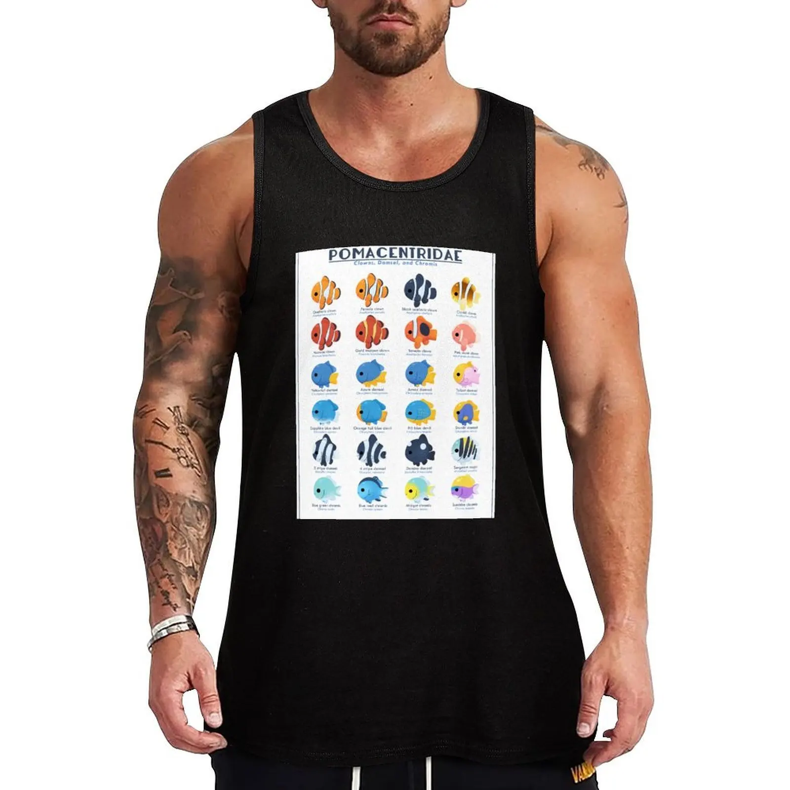 Species Poster - Pomacentridae (Clownfish and Damselfish) Tank Top Bodybuilding Fitness Tank Top Sleeveless Gym Shirt
Species Poster - Pomacentridae (Clownfish and Damselfish) Tank Top Bodybuilding Fitness Tank Top Sleeveless Gym Shirt