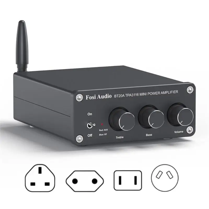 Sound Power Amplifier BT20A BT5.0 TPA3116D2 Stereo Receiver Amplifier Bass Treble Control 100Wx2 for Home Theater
Sound Power Amplifier BT20A BT5.0 TPA3116D2 Stereo Receiver Amplifier Bass Treble Control 100Wx2 for Home Theater