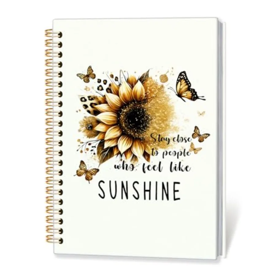 Sunflower Inspirational Notebook for Women, Stay Close to People Who Feel Like Sunshine Journal, Summer Cute Spiral Notebook, H
Sunflower Inspirational Notebook for Women, Stay Close to People Who Feel Like Sunshine Journal, Summer Cute Spiral Notebook, H
