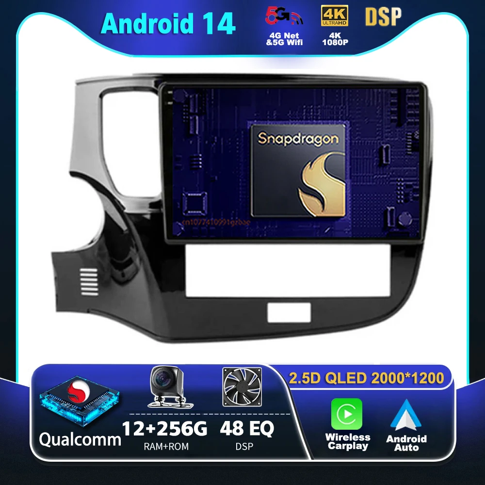 Android 14 Carplay Car Radio For Mitsubishi Outlander 3 III GF0W GG0W 2018 - 2022 Multimedia Video Player Navigation GPS Stereo
Android 14 Carplay Car Radio For Mitsubishi Outlander 3 III GF0W GG0W 2018 - 2022 Multimedia Video Player Navigation GPS Stereo
