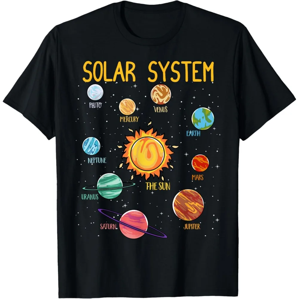 Solar System Planets Science SpaceT-Shirt Men Clothing Harajuku Streetwear Camisetas
Solar System Planets Science SpaceT-Shirt Men Clothing Harajuku Streetwear Camisetas