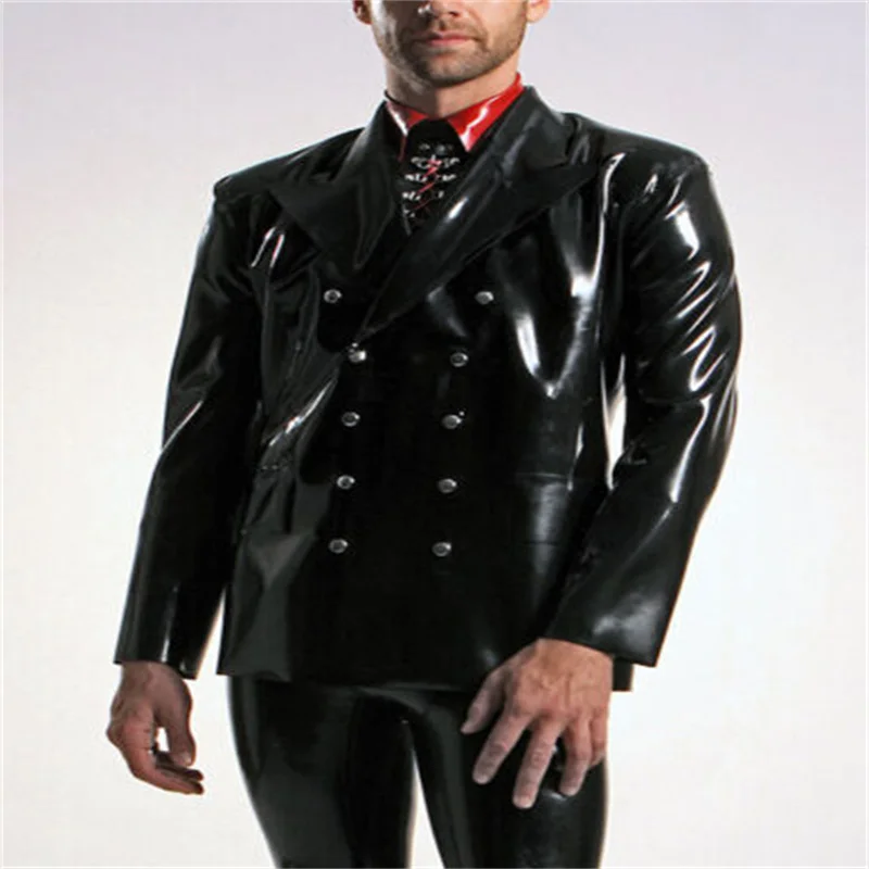 Latex Bodysuit Men's Double Deck Business Jacket Classic Unique Customized 0.6mm
Latex Bodysuit Men's Double Deck Business Jacket Classic Unique Customized 0.6mm