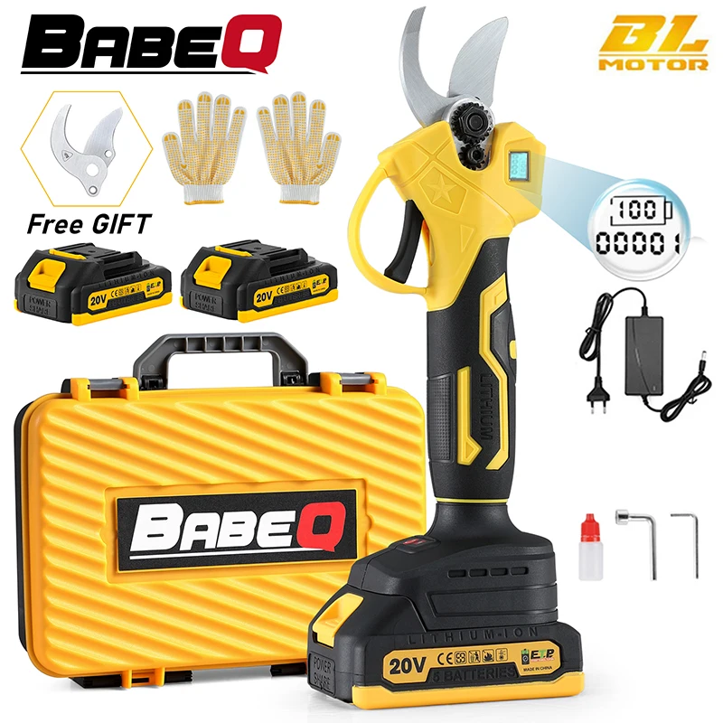 BABEQ 30MM Brushless Electric Pruning Shear Cordless Electric Scissors Fruit Tree Bonsai Beautify Tool For Makita 18V Battery
BABEQ 30MM Brushless Electric Pruning Shear Cordless Electric Scissors Fruit Tree Bonsai Beautify Tool For Makita 18V Battery