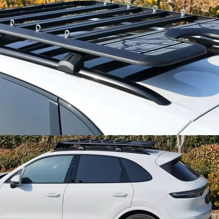 Aluminum roof luggage rack, extendable side ladder, suitable for Porsche Cayenne (models 13-25) for Macan (models 14-24)
Aluminum roof luggage rack, extendable side ladder, suitable for Porsche Cayenne (models 13-25) for Macan (models 14-24)