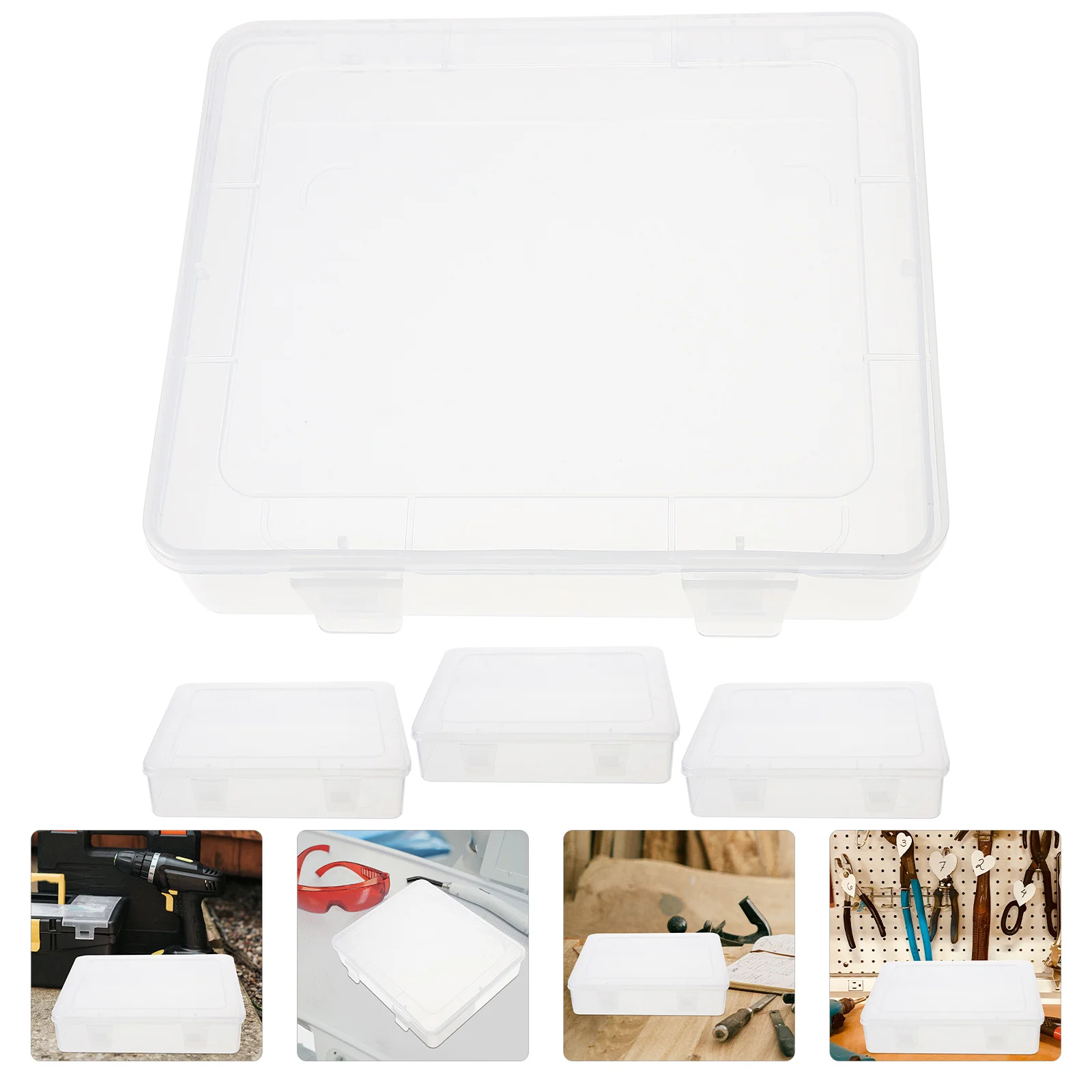 4pcs Small Storage Containers With Lids Clear Plastic Organizing Bins For Craft Beads Jewelry Supplies Hardware Parts Holder
4pcs Small Storage Containers With Lids Clear Plastic Organizing Bins For Craft Beads Jewelry Supplies Hardware Parts Holder