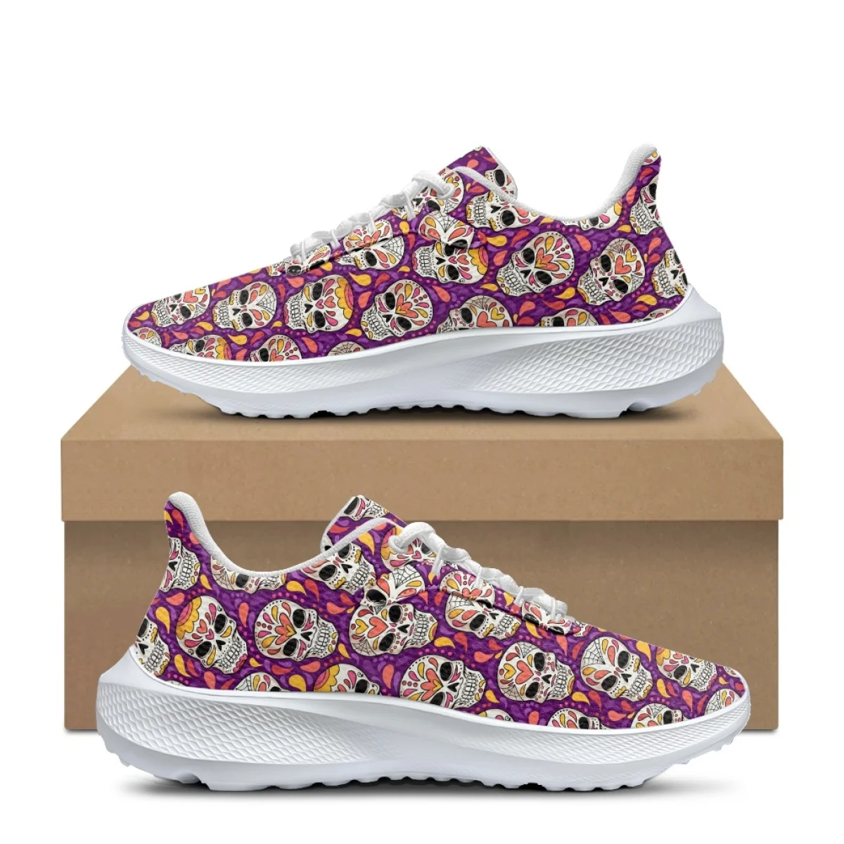 Summer New Sneakers for Women Classic Gothic Skull Rose Pattern Print Outdoor Sports Running Shoes Wear-resistant Training Shoes
Summer New Sneakers for Women Classic Gothic Skull Rose Pattern Print Outdoor Sports Running Shoes Wear-resistant Training Shoes