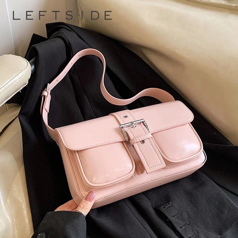 LEFTSIDE Fashion Small PU Leather Shoulder Bag for Women 2025 New Simple Double Pockets Crossbody Bag Females Silver Handbags
LEFTSIDE Fashion Small PU Leather Shoulder Bag for Women 2025 New Simple Double Pockets Crossbody Bag Females Silver Handbags