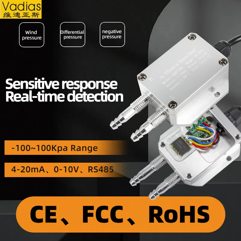 Датчик перепада давления для воздуха 4-20MA 0-10 В 0-5 В постоянного тока 24 В передатчик давления ветра -10-10 кПа датчик давления воздуха
Датчик перепада давления для воздуха 4-20MA 0-10 В 0-5 В постоянного тока 24 В передатчик давления ветра -10-10 кПа датчик давления воздуха