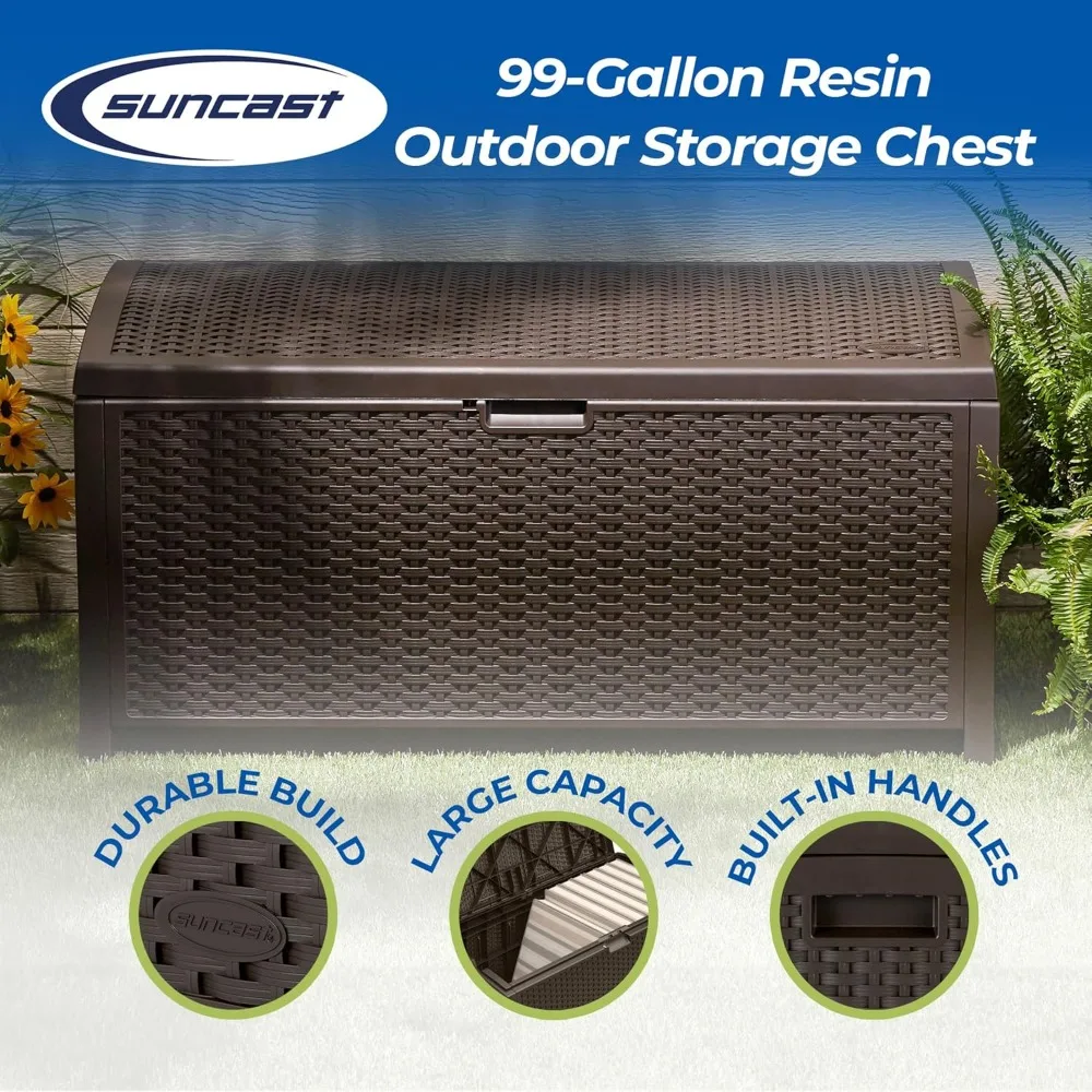 99 Gallon Plastic Wicker Deck Box Container Storage for Garden, Garage, Home, Pool, Indoor and Outdoor Use, Mocha (2 Pack)
99 Gallon Plastic Wicker Deck Box Container Storage for Garden, Garage, Home, Pool, Indoor and Outdoor Use, Mocha (2 Pack)