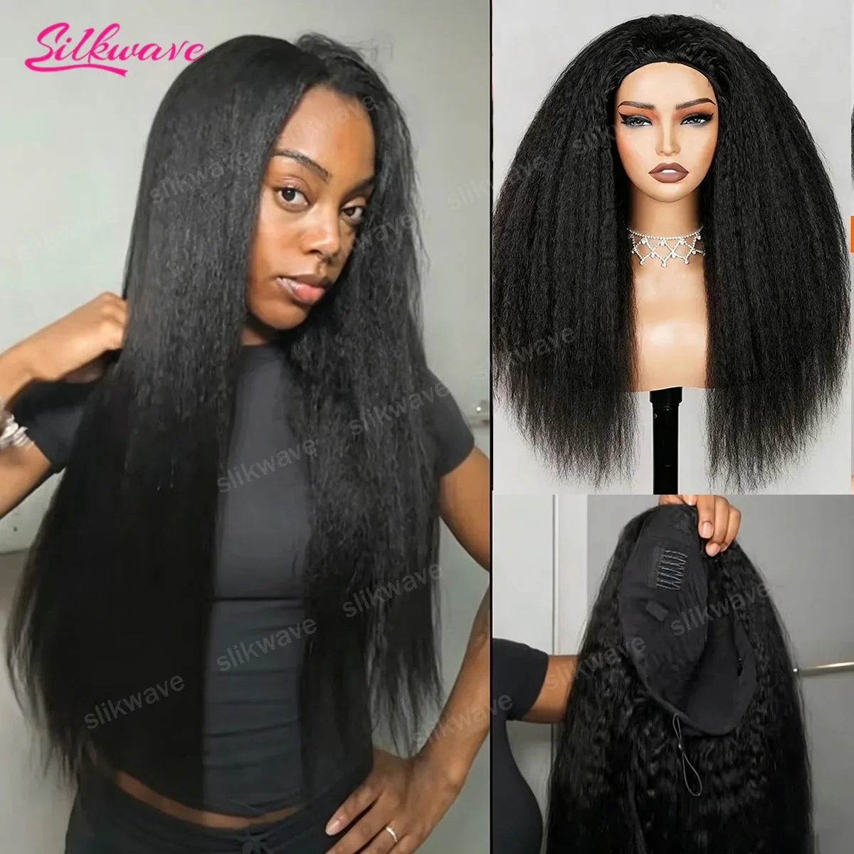 Kinky Straight Half Human Hair Wig Glueless Wigs 3 In 1 Half Wig With Drawstring Flip Over Half Wig Ready to Wear 200 Density
Kinky Straight Half Human Hair Wig Glueless Wigs 3 In 1 Half Wig With Drawstring Flip Over Half Wig Ready to Wear 200 Density