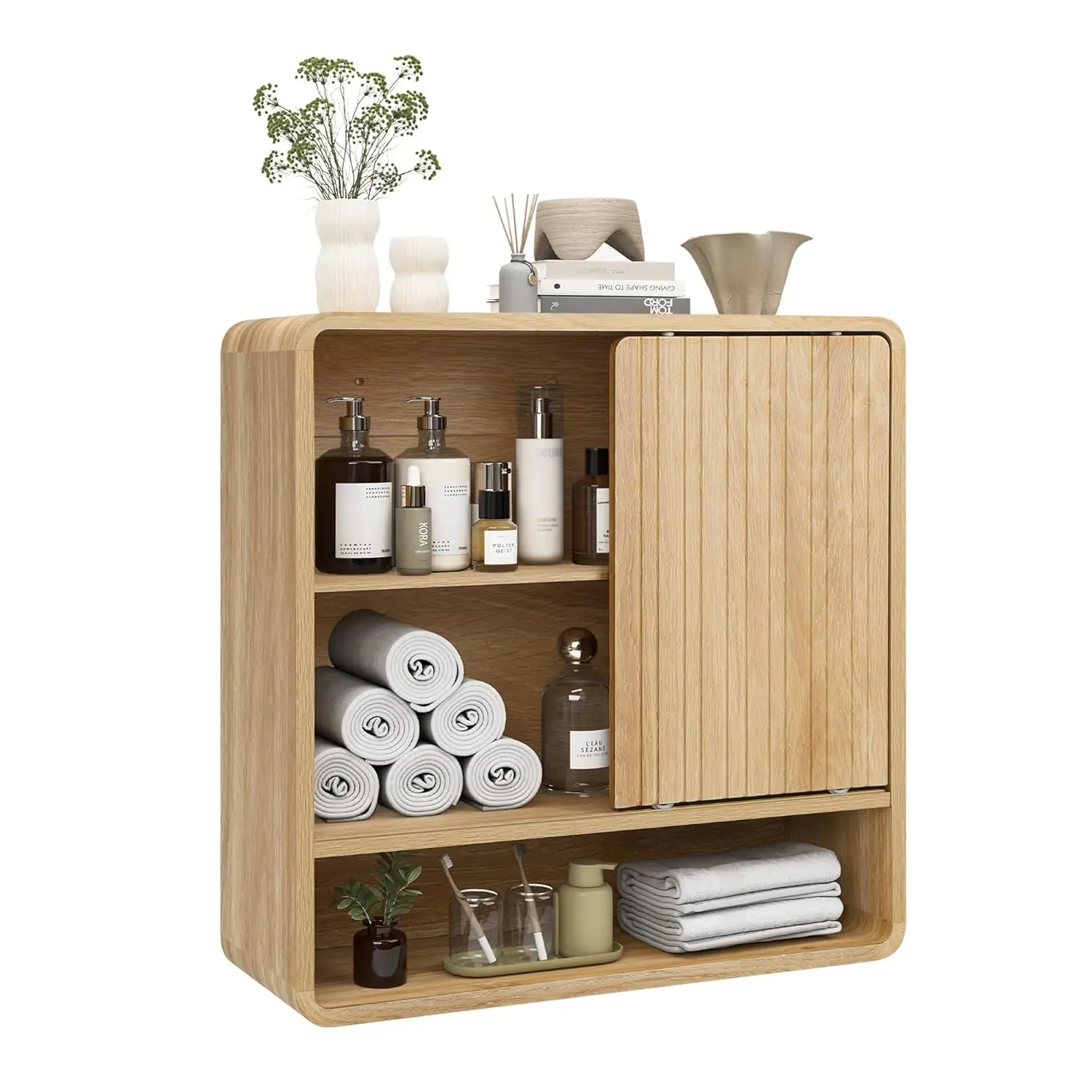 Wood Wall Cabinet Adjustable Shelf Sliding Door Over Toilet Bathroom Kitchen Brown Customized
Wood Wall Cabinet Adjustable Shelf Sliding Door Over Toilet Bathroom Kitchen Brown Customized