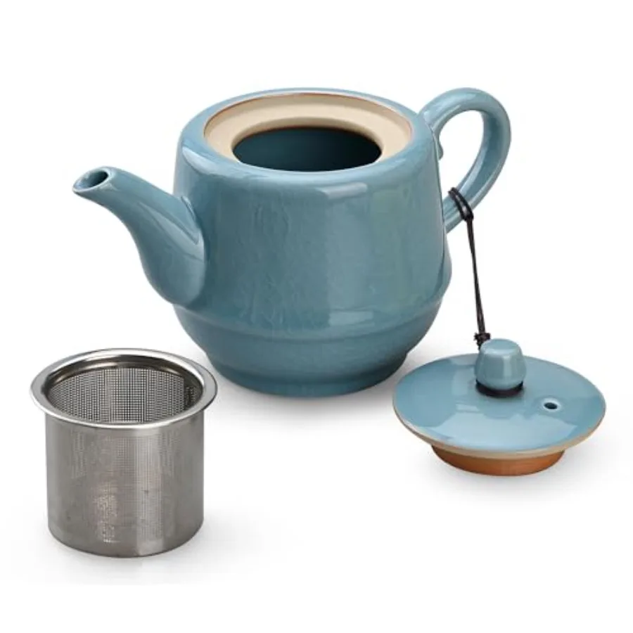 Teapot with Infuser Ceramic Tea Pot with Removable Stainless Steel Fliter for Loose Tea 15.80 OZ/450ml 1-2cups Teapots for Tea
Teapot with Infuser Ceramic Tea Pot with Removable Stainless Steel Fliter for Loose Tea 15.80 OZ/450ml 1-2cups Teapots for Tea