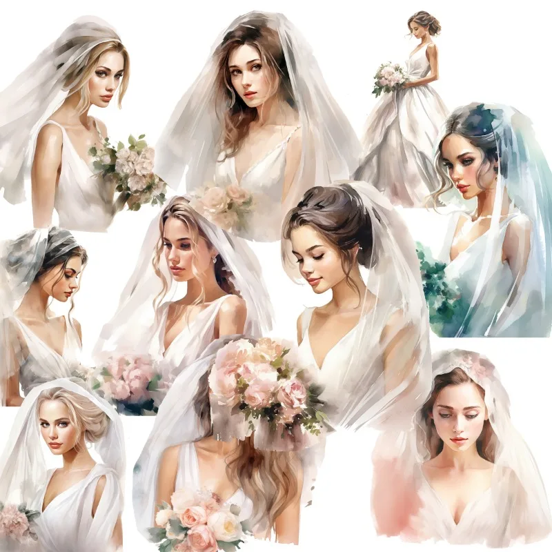 Hand-painted watercolor wedding dress for the bride Stickers Girl Scrapbooking /Decorative/DIY Craft Photo Album Journal
Hand-painted watercolor wedding dress for the bride Stickers Girl Scrapbooking /Decorative/DIY Craft Photo Album Journal