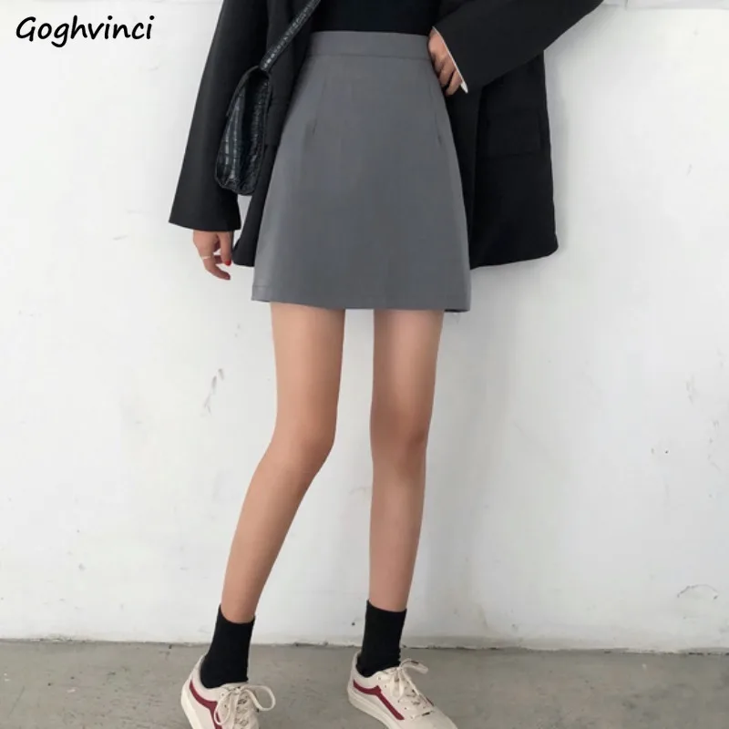Gray Black Suit Skirt Mini Women A-line Spring Summer All-match Office Lady Preppy Ulzzang Chic Simple Gentle High Waist Mujer
Gray Black Suit Skirt Mini Women A-line Spring Summer All-match Office Lady Preppy Ulzzang Chic Simple Gentle High Waist Mujer
